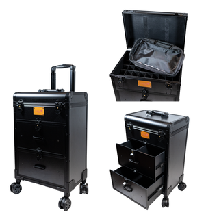 Rolling Makeup Train with Drawers