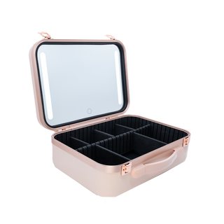 Make Case in Rose & Blanco Beige with LED Mirror