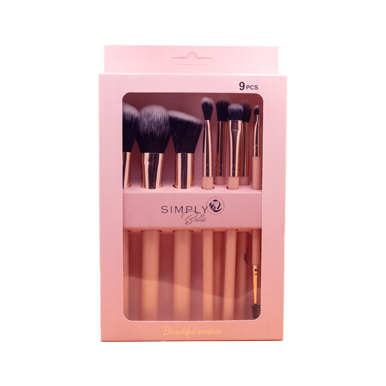 9-Piece Makeup Brush Set – Pink & Purple Precision