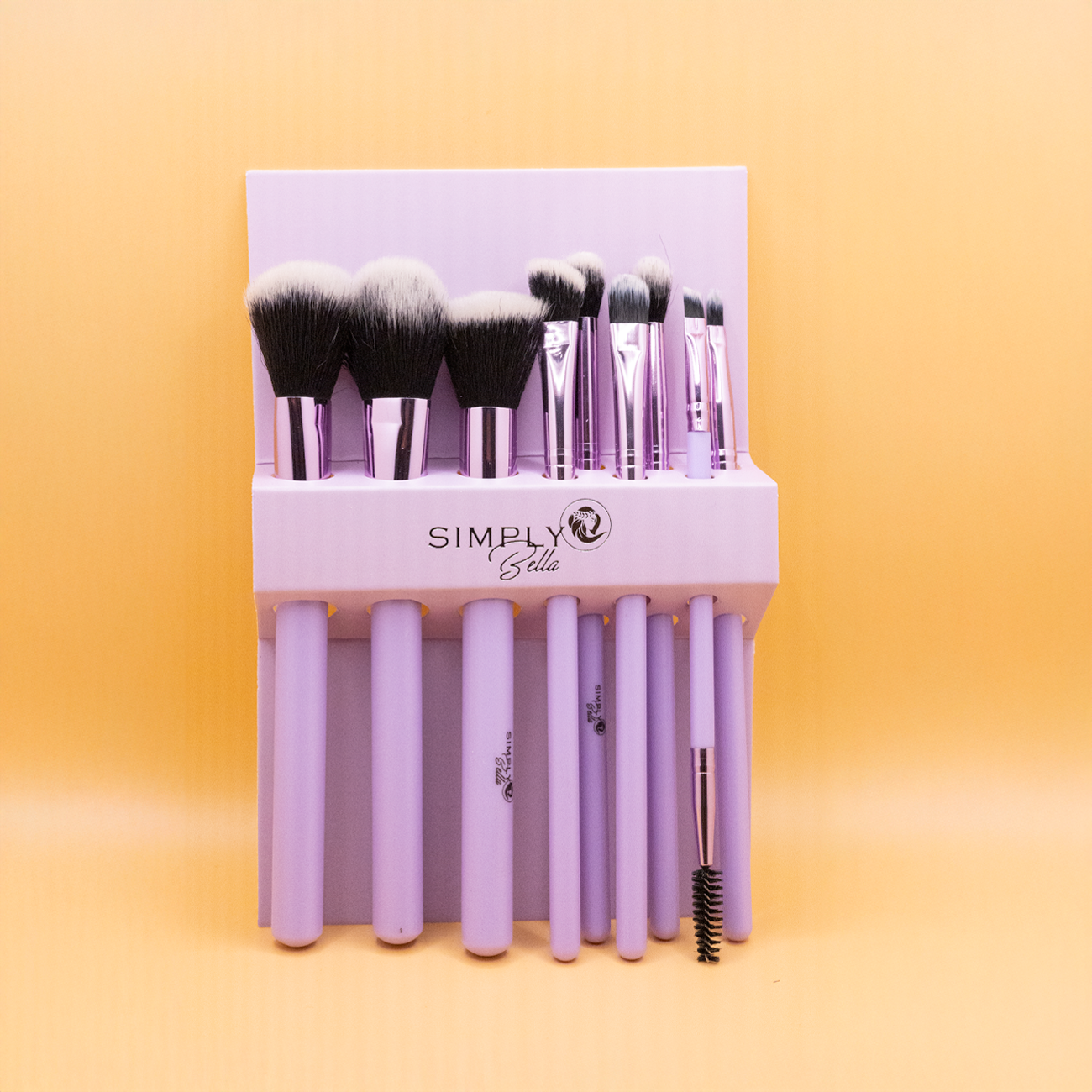 9-Piece Makeup Brush Set – Pink & Purple Precision