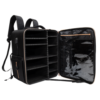 Backpack Cosmetic Storage With Compartments (Black)