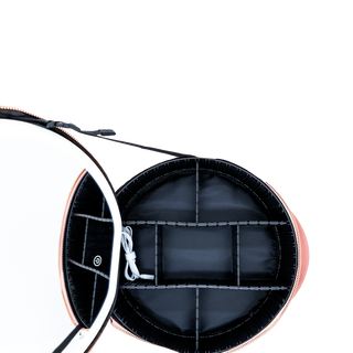 Round Cosmetic Case with Light Mirror