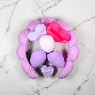 Beauty Blender + Powder Puff Set – Purple, Pink or Red | Simply Bella