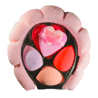 Beauty Blender + Powder Puff Set – Pink or Red | Simply Bella