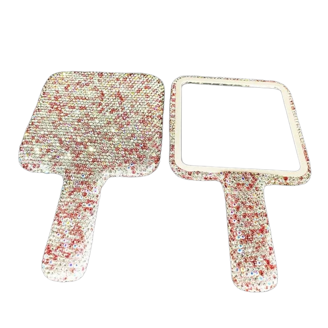 Pink Luxury diamond Mirror