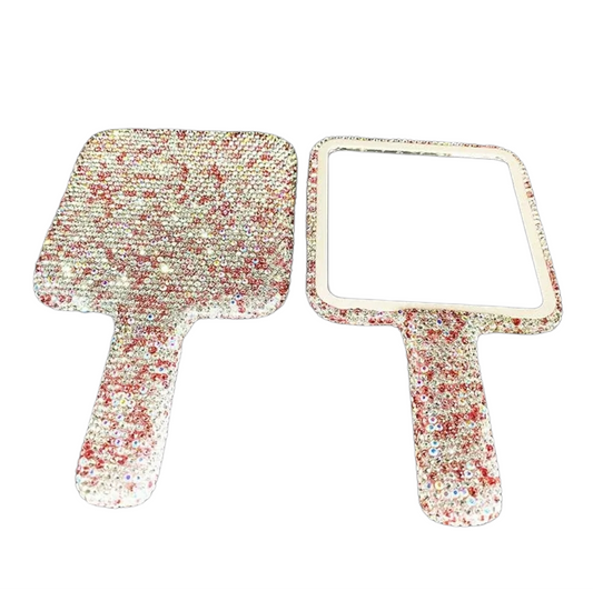 Pink Luxury diamond Mirror