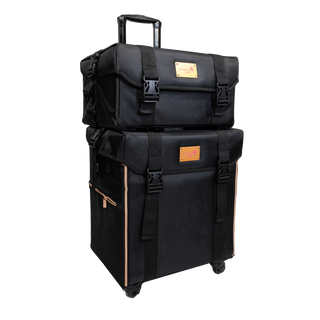 2 in 1 Luggage Cosmetic Storage With Compartments (Black)