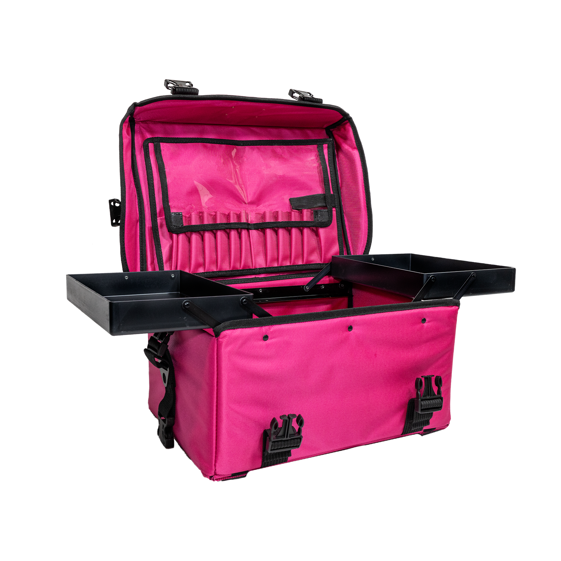 2 in 1 Luggage Cosmetic Storage With Compartments Pink