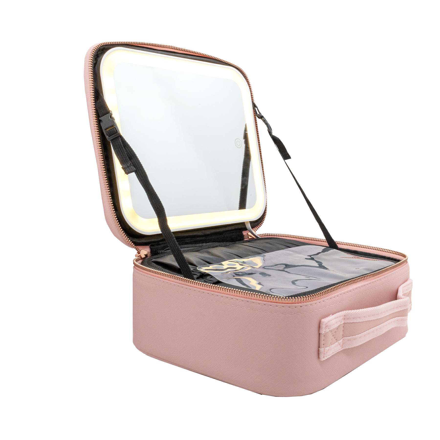 Luggage top makeup case